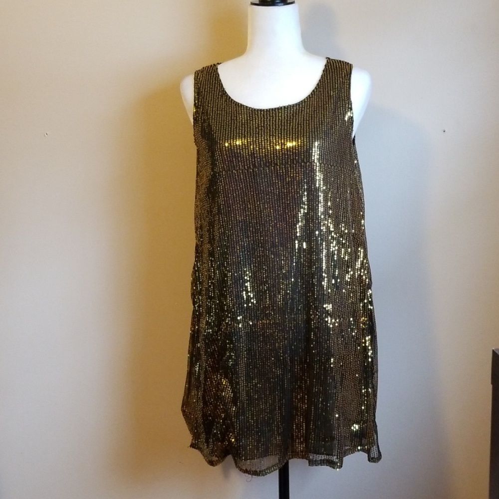 Gold Sequin Dress